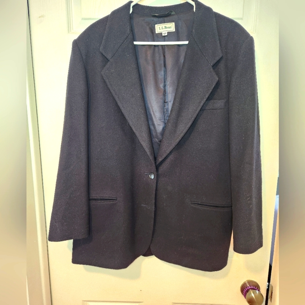 LL Bean Wool Blazer 16 P Classic Workwear Business‎